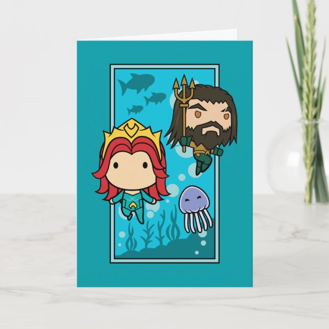 Aquaman | Chibi Mera & Aquaman Undersea Graphic Card (Front)