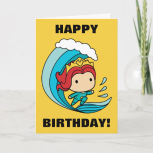 Aquaman Chibi Mera Riding Wave Graphic Card