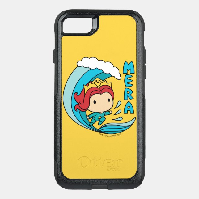 Aquaman | Chibi Mera Riding Wave Graphic Otterbox iPhone Case (Back)