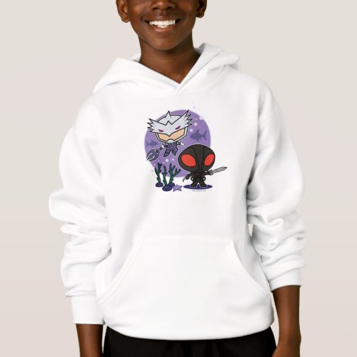 Aquaman  Chibi Orm  Black Manta Undersea Graphic Hoodie