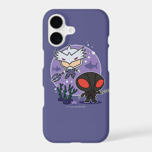 Aquaman Chibi Orm & Black Manta Undersea Graphic iPhone 17 Case
