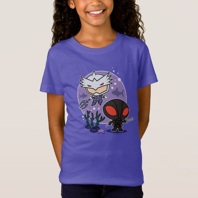 Aquaman | Chibi Orm & Black Manta Undersea Graphic T-Shirt (Front)