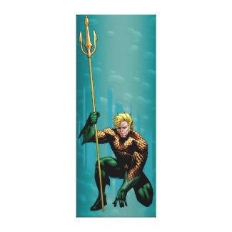 Aquaman Crouching Canvas Print