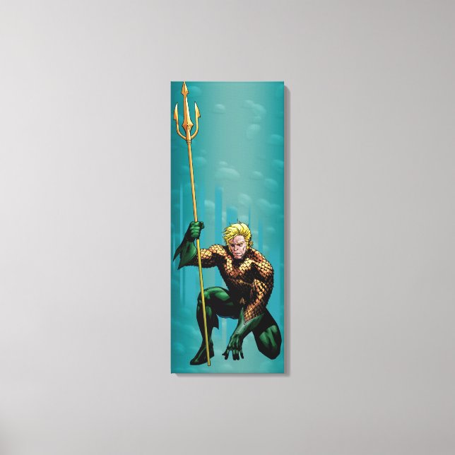 Aquaman Crouching Canvas Print (Front)