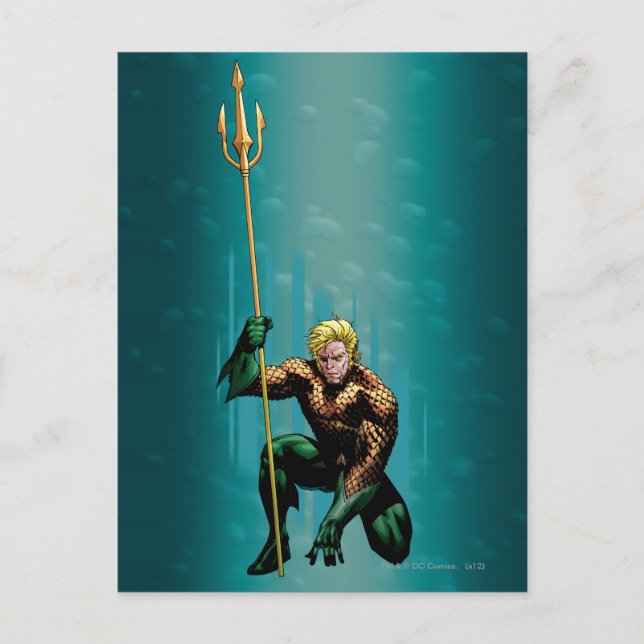 Aquaman Crouching Postcard (Front)