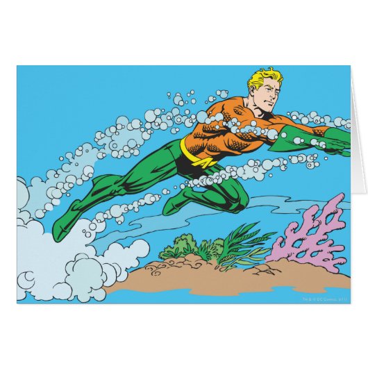 Aquaman Dashes Thru Water Cards (Front Horizontal)