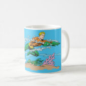 Aquaman Dashes Thru Water Coffee Mug (Front Right)