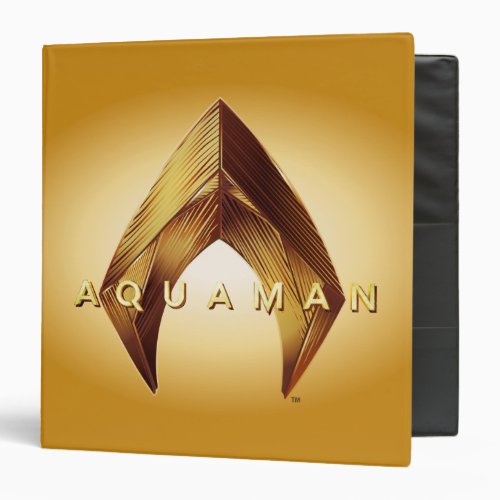 Aquaman  Golden Aquaman Logo 3 Ring Binder