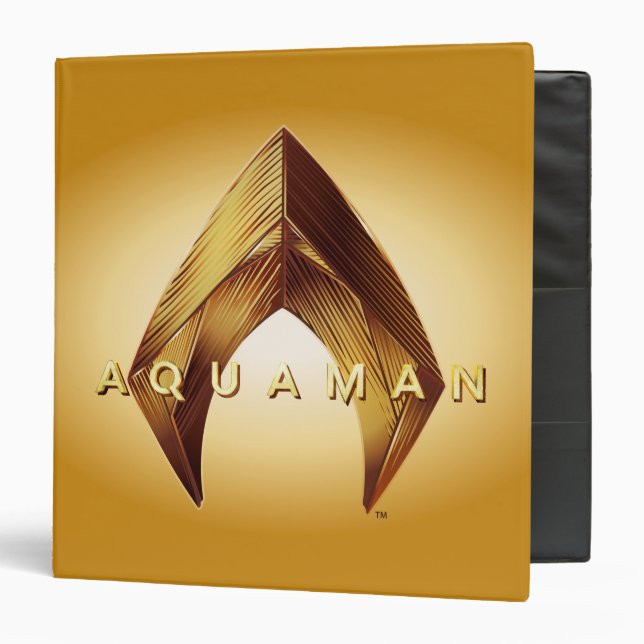 Aquaman | Golden Aquaman Logo 3 Ring Binder (Front/Inside)