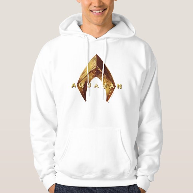 Aquaman | Golden Aquaman Logo Hoodie (Front)