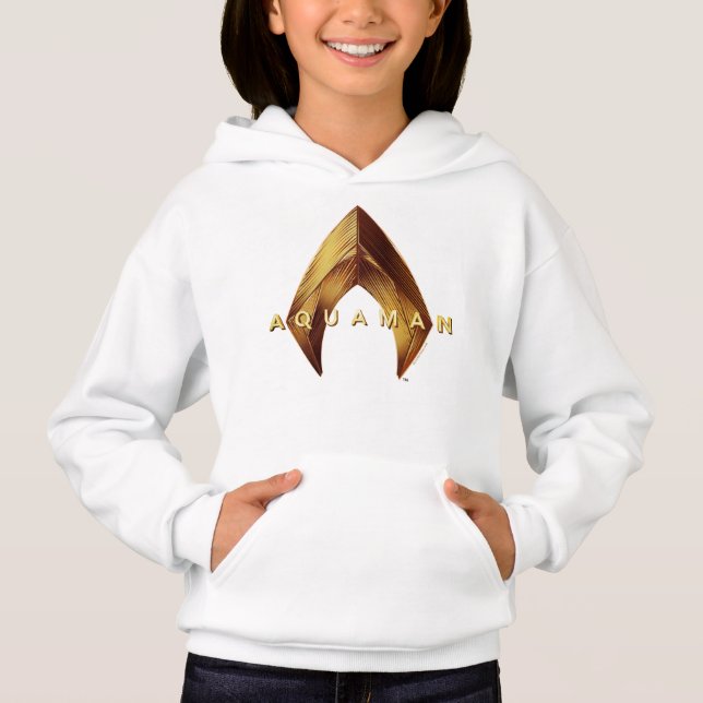 Aquaman | Golden Aquaman Logo Hoodie (Front)