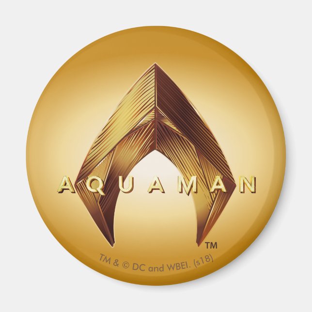 Aquaman | Golden Aquaman Logo Magnet (Front)