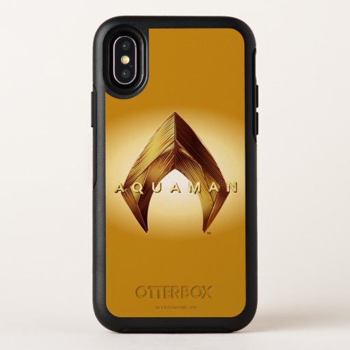 Aquaman | Golden Aquaman Logo OtterBox Symmetry iPhone X Case