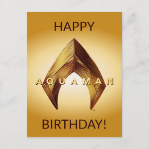 Aquaman Golden Aquaman Logo Postcard
