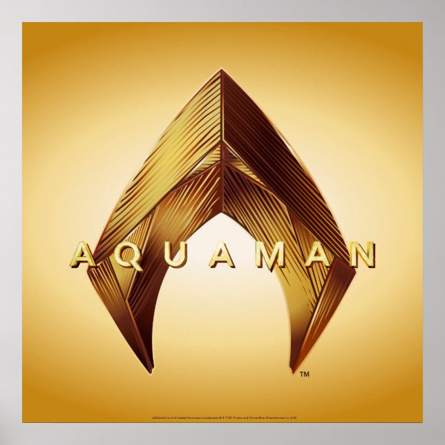 Aquaman | Golden Aquaman Logo Poster (Front)