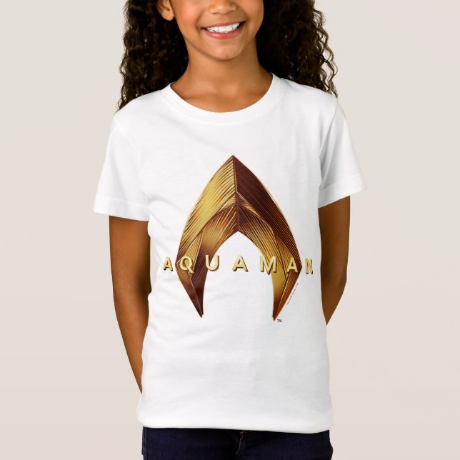 Aquaman | Golden Aquaman Logo T-Shirt (Front)