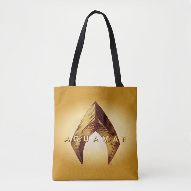 Aquaman | Golden Aquaman Logo Tote Bag (Front)