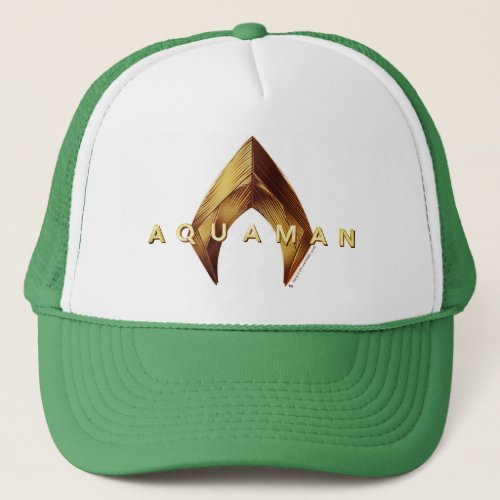 Aquaman  Golden Aquaman Logo Trucker Hat