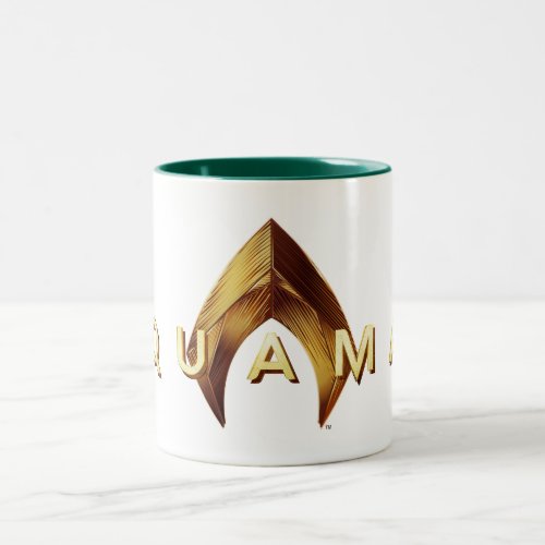 Aquaman  Golden Aquaman Logo Two_Tone Coffee Mug