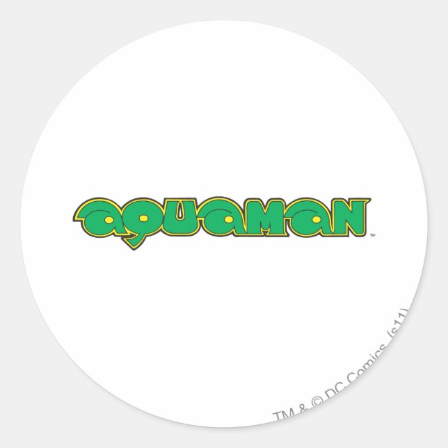 Aquaman Green Logo Classic Round Sticker (Front)