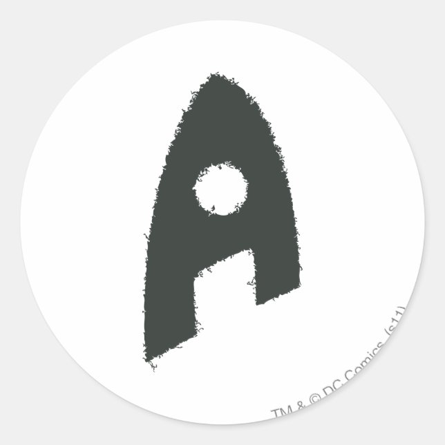 Aquaman Grunge 'A' Classic Round Sticker (Front)