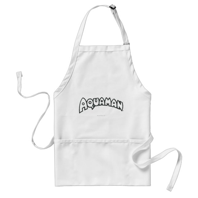 Aquaman Grunge Black Logo 2 Adult Apron (Front)