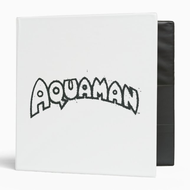 Aquaman Grunge Black Logo 2 Binder (Front/Inside)