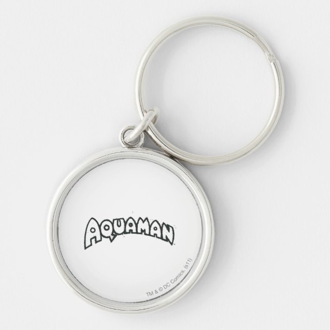 Aquaman Grunge Black Logo 2 Keychain (Front)