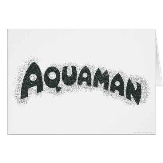 Aquaman Grunge Black Logo Cards (Front Horizontal)
