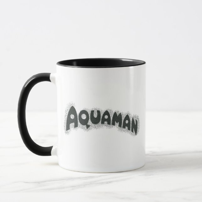 Aquaman Grunge Black Logo Mug (Left)
