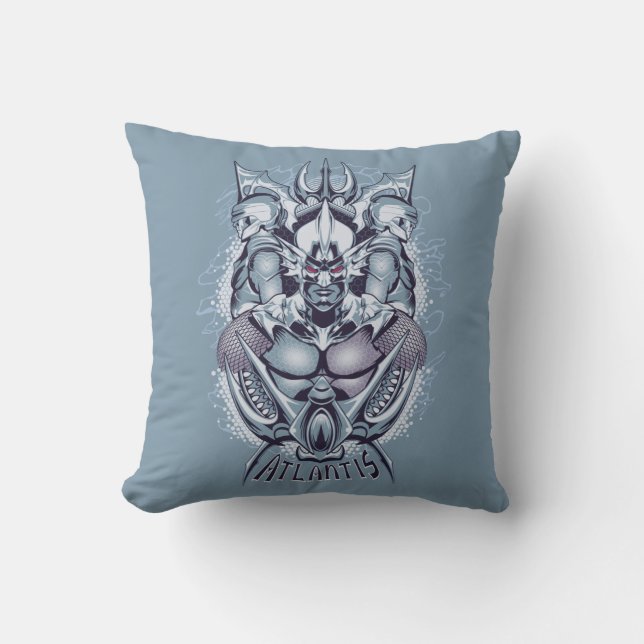 Aquaman | King Orm of Atlantis Graphic Throw Pillow (Front)