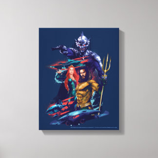 Aquaman | King Orm Versus Mera & Aquaman Canvas Print