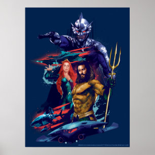Aquaman King Orm Versus Mera & Aquaman Poster