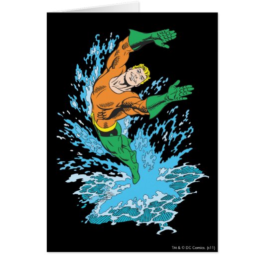 Aquaman Leaps in Wave Cards (Front)