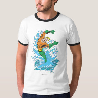 Aquaman Leaps in Wave T-Shirt