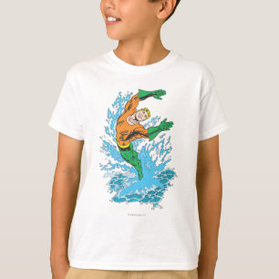 Aquaman Leaps in Wave T-Shirt