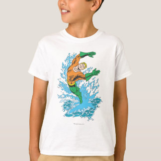 Aquaman Leaps in Wave T-Shirt
