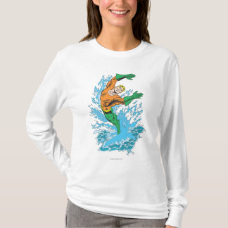 Aquaman Leaps in Wave T-Shirt