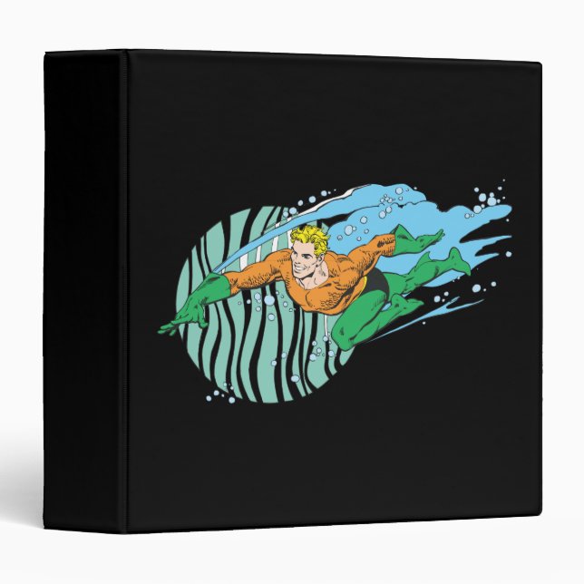 Aquaman Leaps Left 3 Ring Binder (Front/Spine)