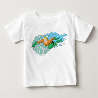 Aquaman Leaps Left Baby T-Shirt