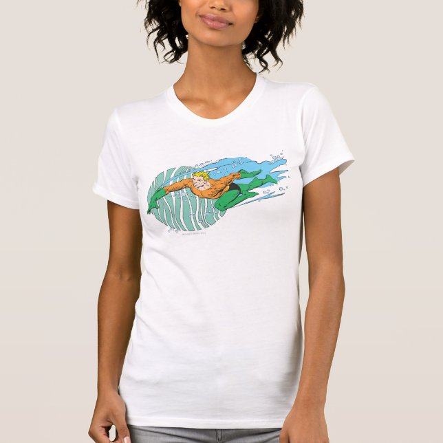 Aquaman Leaps Left Baby T-Shirt (Front)