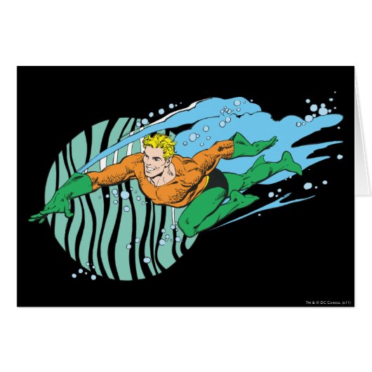 Aquaman Leaps Left Cards (Front Horizontal)