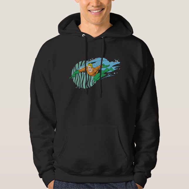 Aquaman Leaps Left Hoodie (Front)