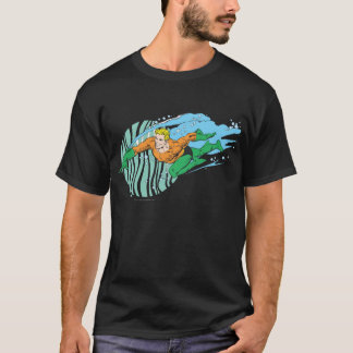 Aquaman Leaps Left T-Shirt