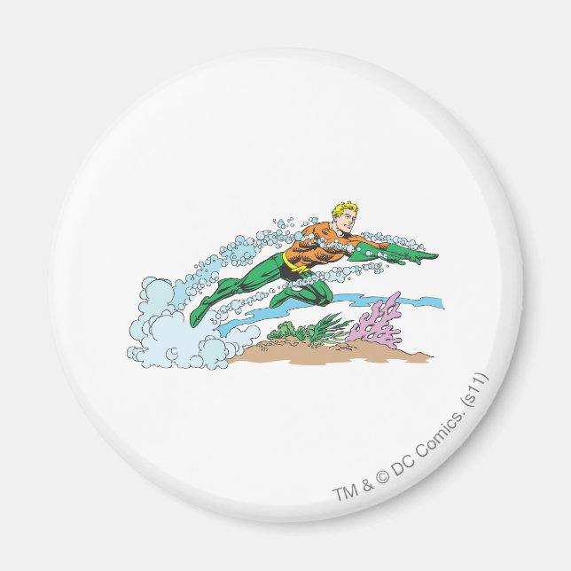 Aquaman Leaps Over Coral Magnet (Front)
