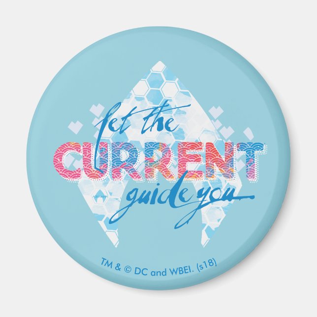 Aquaman | "Let The Current Guide You" Logo Graphic Magnet (Front)