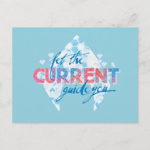 Aquaman "Let The Current Guide You" Logo Graphic Postcard