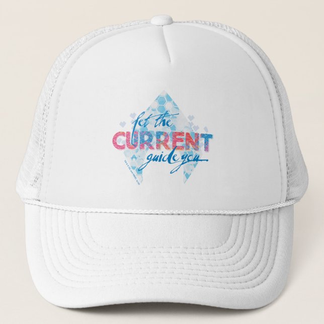 Aquaman | "Let The Current Guide You" Logo Graphic Trucker Hat (Front)