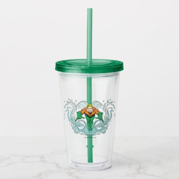 Aquaman Lunging Forward Acrylic Tumbler by justiceleague at Zazzle