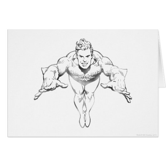 Aquaman Lunging Forward BW Cards (Front Horizontal)